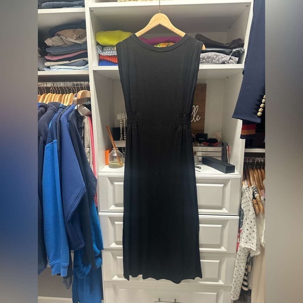 White House Black Market Black Midi Sleeveless Dress - Picture 6 of 7